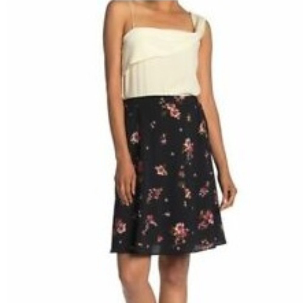 Bobeau Floral Midi Skirt